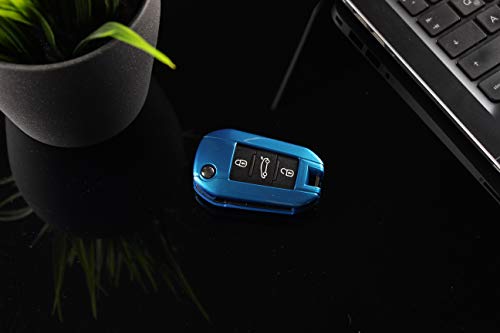 ASARAH ABS sleutelhoes voor Peugeot met edele lak, beschermhoes voor autosleutel cover voor sleuteltype PE 3BKB-b… - Image 5
