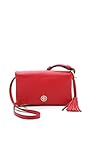 Tory Burch Robinson Pebbled Mini Fold Over Crossbody Bag (Kir Royale)