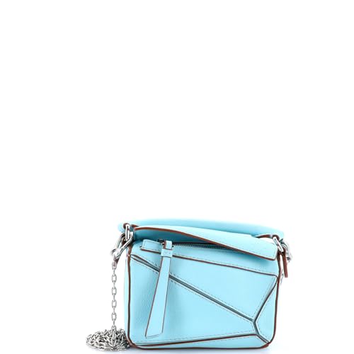 Loewe, Pre-Loved Puzzle Bag Leather Nano, Blue