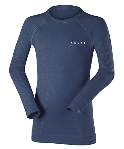 FALKE Unisex Kids Wool Tech. Base Layer Top, Blue (Capitain 6751), M
