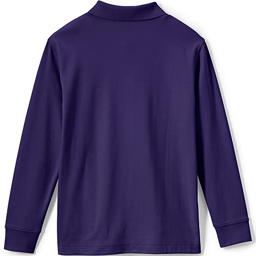 Image of Lands' End School Uniform Girls Long Sleeve Feminine Fit Interlock Polo Shirt