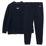 [TENTIAL] BAKUNE スウェット 上下セット メンズ 一般医療機器 疲労回復 抗菌機能 血行促進 バクネ リカバリーウェア 疲労回復パジャマ ルームウェア 部屋着 健康 ネイビー L