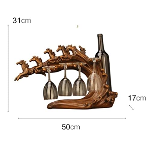 Soporte creativo para botellas de vino en resina 50x17x31 cm miniatura 2