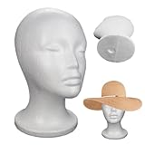 Optimización del ajuste de la peluca: diseñada para optimizar el ajuste de la peluca, esta cabeza de maniquí de espuma garantiza un ajuste preciso al tiempo que mejora el atractivo visual y la compatibilidad con sombreros en general, asemejándose a un modelo de cabeza femenina promedio.