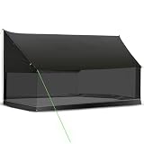 MAIZOA 13'*10'*6.8' Outdoor Screen House, Large Camping Mosquito Net, 360 Degree Protection, with Support Poles, Anti-Mosquito, Suitable for Camping, Backpacking, Patio（Black）