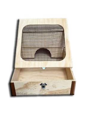Casetta teca terrario tartarugario casa per taratarughe tartaruga di terra rettili recinto recinzione gabbia trasportino 60x40x23h trasportino ricovero box cuccia
