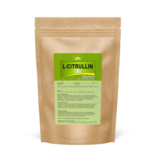 Bonemis L-Citrullin (Aminosäure) vegan hochrein (ohne Malat) 500 g im Beutel Premiumqualität ohne Zusatzstoffe