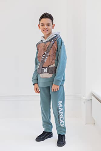 STAR WARS Darth Vader Boba Fett The Mandalorian Fleece Pullover Hoodie and Pants Outfit Set Little Kid to Big Kid2