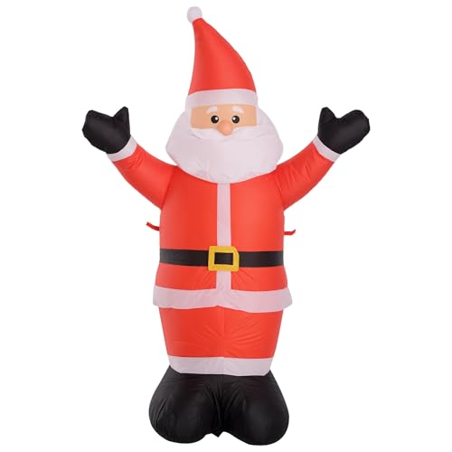 HOMCOM Babbo Natale Gonfiabile Luminoso Luci LED Decorazione...
