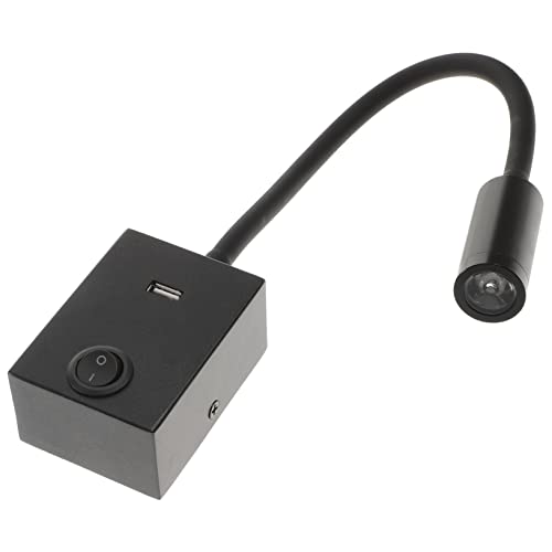 Cabilock 360°Adjustable Led Bedside Reading Light Soft Tube Wall Lamp for Bedroom Eye Care Book Light