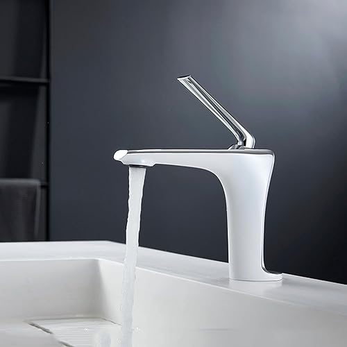 Robinet d'eau de salle de bains mitigeur eau chaude et froide en laiton standard G1/2 - 5