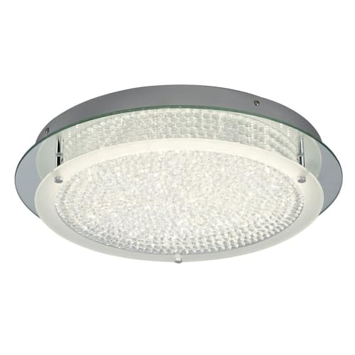 Plafonnier LED design en cristal pour illuminer une grande entrée