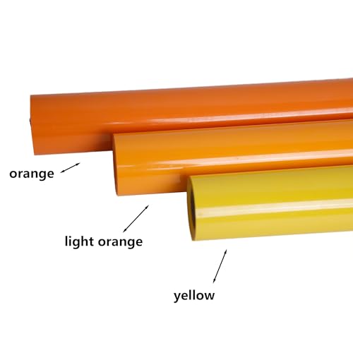 Image of FUNKAKA Heat Transfer Vinyl Rolls, 12 inch x 9ft Light Orange Iron on Vinyl