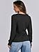 ANRABESS Women's Long Sleeve V Neck Cable Knit Sweater Jumper 2024 Fall Pullover Top Cute Soft Ladies Dressy Casual Outfits Black Medium