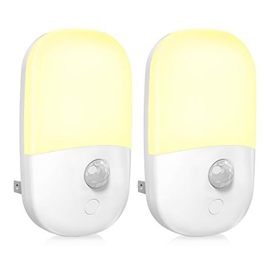 MAZ-TEK Plug in Motion Sensor Dimmable Night Light, Soft Warm White LED Nightlight with Dusk to Dawn Motion Sensor, Adjustable Brightness for Bedroom, Bathroom, Kitchen, Hallway, Stairs,2 Pack