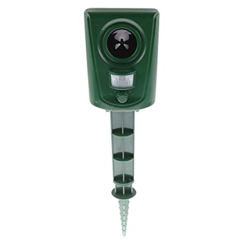 Preisvergleich Produktbild GXLO Outdoor-Ultraschall-Tierabwehrgerät - Bewegungsaktiviertes Insektenschutzmittel, Katzen, Hunde, Vögel, Waschbären, Kaninchen usw,Green,2Pack