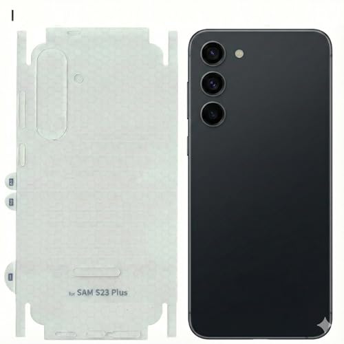 Image of EchoFox Compatible with Samsung Galaxy S23 Plus Unbreakable TPU Scratch Guard - Ultra Thin Invisible Matte Finish Screen Protector, Film-Friendly Full Fit Skin for Back and Side Protection