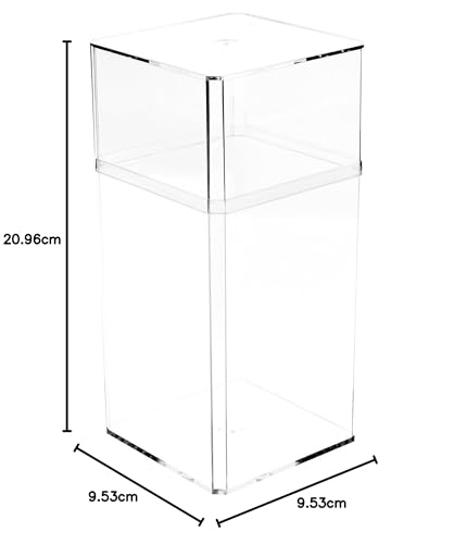 Contenedor de plástico rectangular de 9,5x9,5x21 cm Pioneer Plastics transparente 7