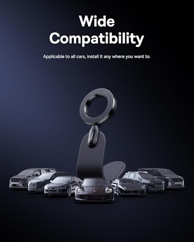 Baseus C02 Go Magnetic Car Phone Holder for Dashboard, 360° Rotatable Mobile Holder for Car, Bendable Design Car Phone Mount With Ultra Strong Magnets for iPhone 15 Pro Max, ‎Samsung S24 Ultra