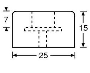 Adam Hall Hardware 4904 M4 AH - 4er Set Gummifuß 25 x 15 mm schwarz im Beutel