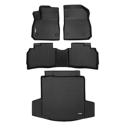 HAFIDI Floor Mats & Cargo Liner Fit for 2016-2024 2025 Chevy Malibu Car Mats for Malibu All Weather Floor Liners Protection TPE Anti-Slip Automotive Full Set Custom Malibu Accessories - Black
