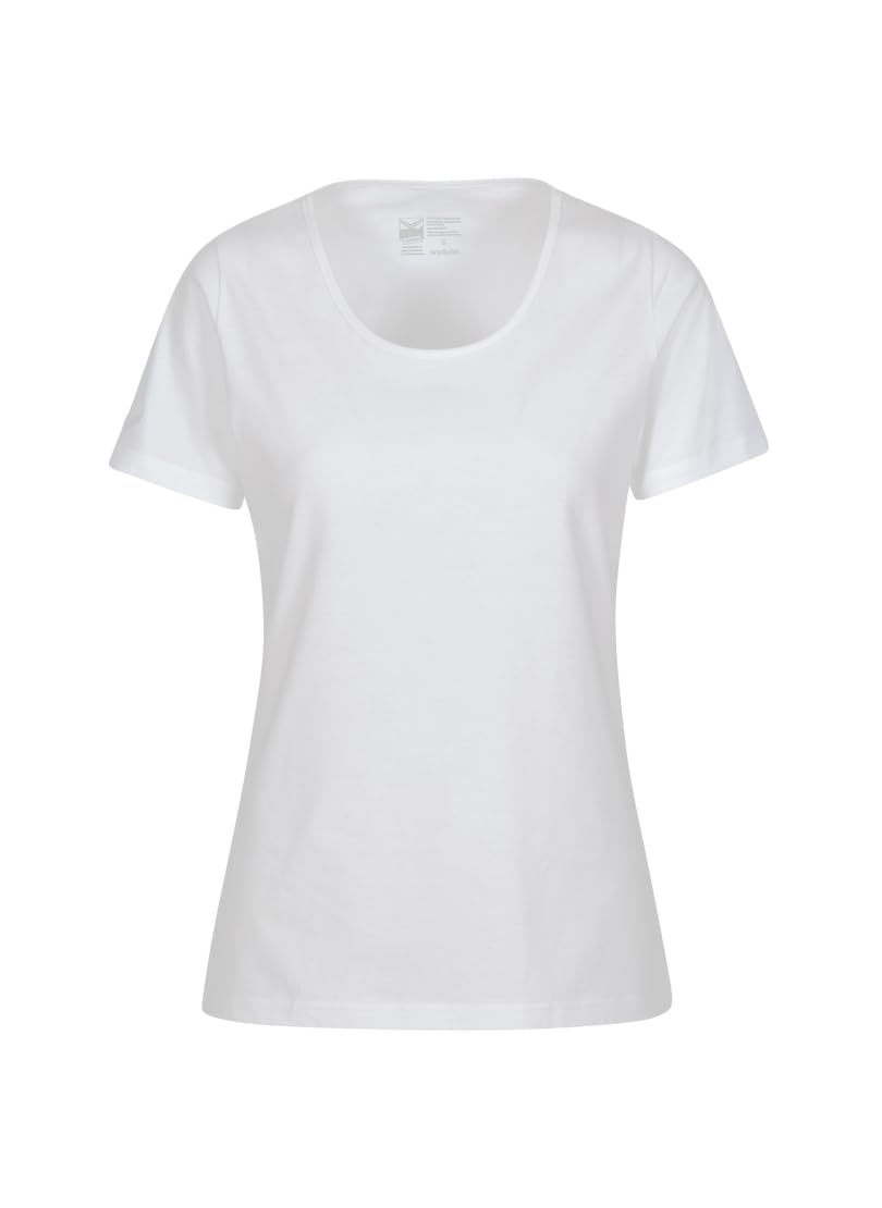 Trigema Damen-T-Shirt aus Biobaumwolle, Modell 539201, Weiß, Größe S, Halbarm, Cradle-to-Cradle zertifiziert