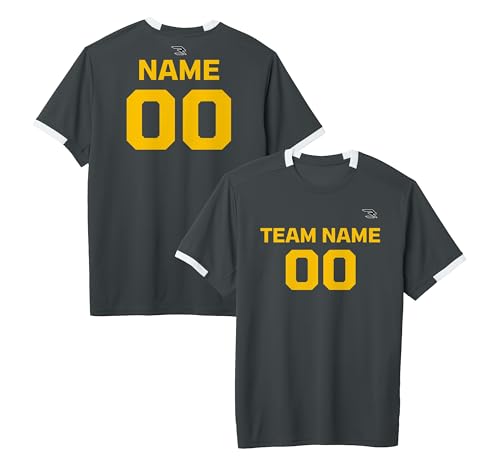 Custom Adult & Youth Flag Football Jersey x 3BRAND, Unisex, Slate Grey/White, Medium