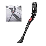 UTRFJO Bike Kickstand for Raleigh Venture 3, Alloy Adjustable Height Rear Side Bicycle Kick Stand Easy to Install Non-Slip Foot for 22' to 27.5' Wheels Side Kickstand