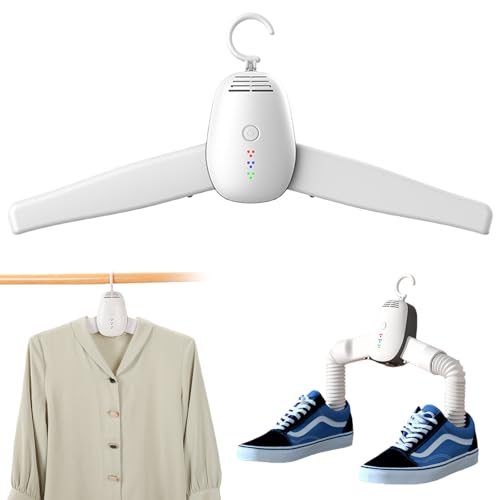 Secadora de ropa portátil pequeña, secadora eléctrica, percha, percha plegable para viajes, hogar, apartamentos, hoteles, temperatura ajustable