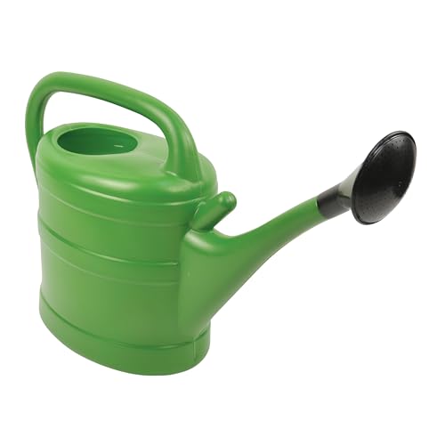 DIVCHI Green Plastic Watering Can with Wrap-Around Handle & Long Spout – Detachable Rose Sprinkler Head – Lightweight Garden Watering Can for Indoor & Outdoor Plant Care (6 Litre) 1 DIVCHI Green Plastic Watering Can with Wrap-Around Handle & Long Spout – Detachable Rose Sprinkler Head – Lightweight Garden Watering Can for Indoor & Outdoor Plant Care (6 Litre)