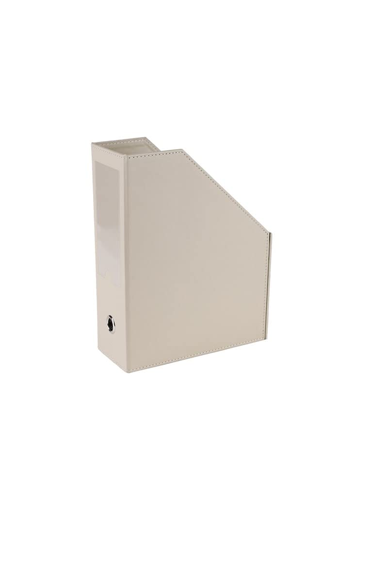 2K Magazinlik Suni Deri Masa Üstü Evrak/Dosya Düzenleyici 23 * 30 * 9 cm. Bej