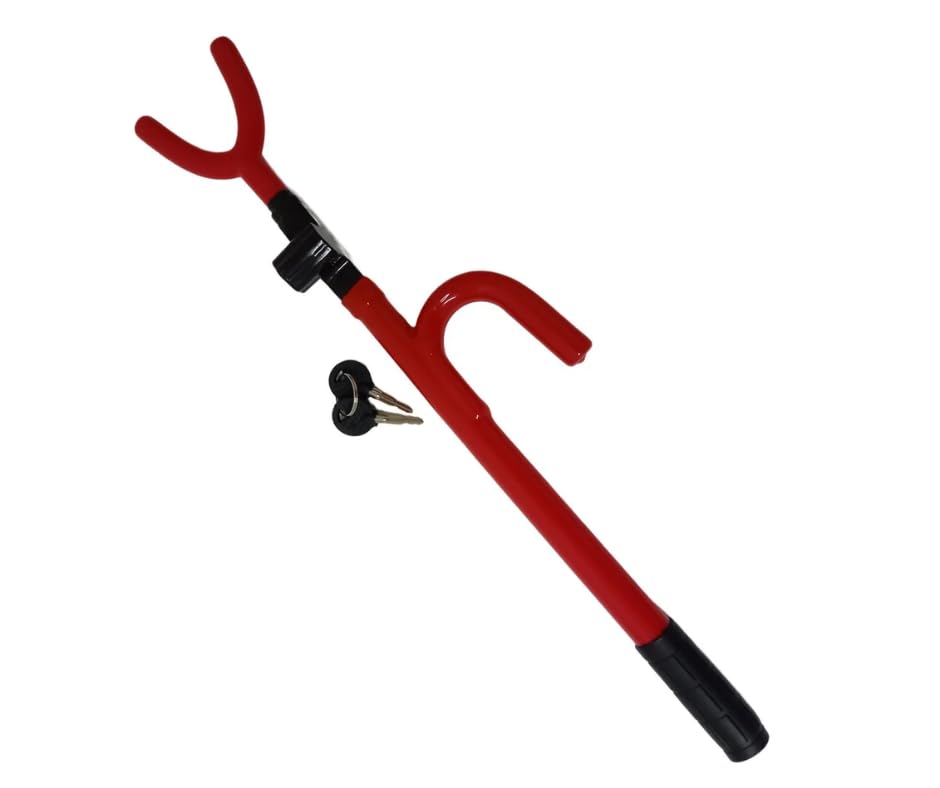 Trava de Volante Automotiva Universal Ajustável Antifurto Carro SUV Caminhonete Bloqueador de Direção em Aço Premium Anti Roubo