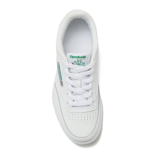 Image of Reebok Club C Girls and Boys Shoes for Kids, Toddler, Little Kid or Big Kid Sneakers, White /Glen Green /Vector Blue, 5 Big Kid