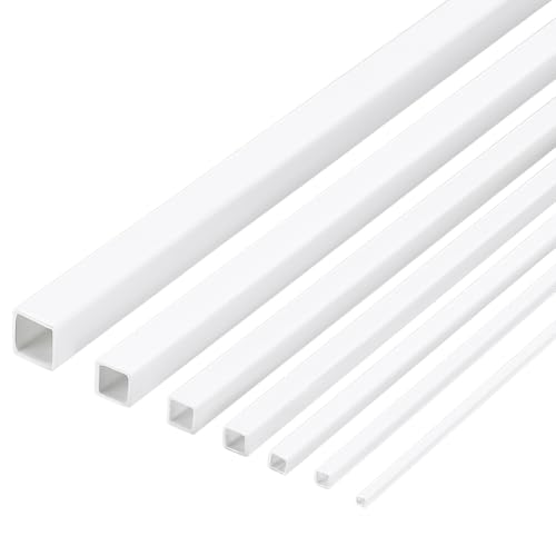 BENECREAT 48Pcs ABS Plastic Square Tube,...