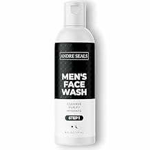 Mens Face Wash | Facial Cleanser with Activated Charcoal, Hyaluronic Acid & Green Tea | Exfoliate, Deep Pore Cleansing & Hydrating Facial Cleanser | Exfoliating Face Wash | Mens Skin Care