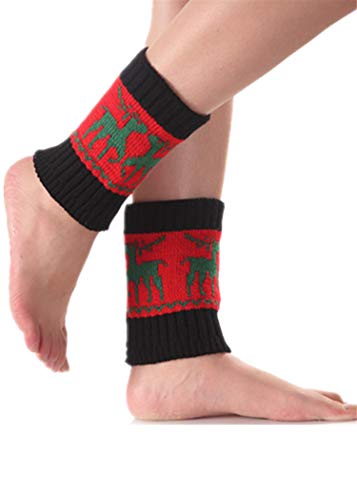 Berax Damen Stulpen Socken Winter Kurze Stricken Stulpen Gestrickte Weihnachten Beinwärmer Legwarmer Boot-Abdeckung Socken Cover