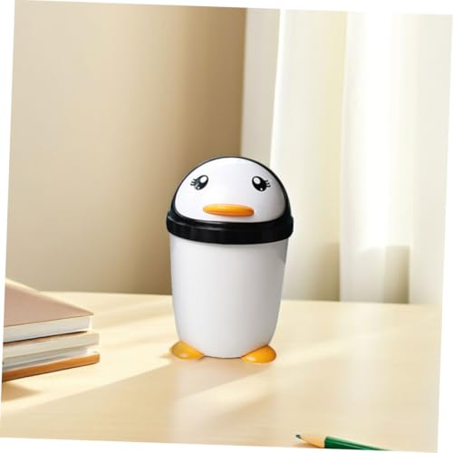 Set 2 canecas de basura plástico pingüino con tapa miniatura 6