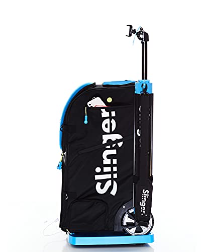 Slinger Portable Tennis Ball Launcher - Ball Thrower Machine with Multi-Function Tennis Racket Bag & Ball Basket - Remote - Grand Slam Pack Comes w/Oscillator, Telescopic Ball Tube and Camera Holder - Thumbnail 3