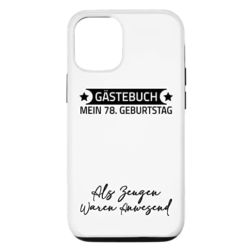 Carcasa para iPhone 15 Gästebuch Mein 78. Geburtstag Libro de visitas Firma