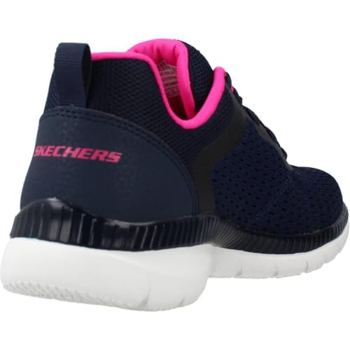Skechers Baskets pour Femme, Chaussures de Sport, Noir/Blanc, 38 EU