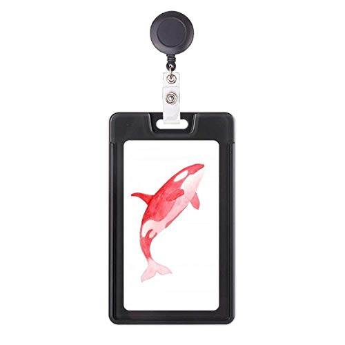 Porte-badge rétractable IUCN rouge idéal pour le bureau et hôpital
