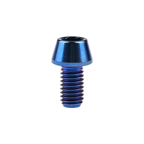 Image of Titanium Ti Bolt M5x9 16 18 20 25 30 35 40 45 50 55 60mm Tapered Head Screws Pack of 4 (M5x9mm, Blue)