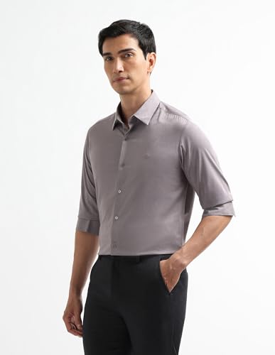 Image of Arrow Newyork Men's Textured Manhattan Slim fit New York Shirt