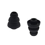 BLLQ 6 Pairs Replacement Triple Flange Conical Ear Tips Earbuds Eartips Silicone Buds for Most in Ear Headphones (Sony Senso Powerbeats Jaybird etc.) Black [S/M/L 3 Size] (3flange Tips 3) - Image 5
