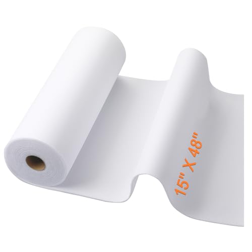BrightRow 15x48 Soft Foam Stabilizer Sew in Soft Foam Stabilizer Adaptable Cut into Variable Sizes Strengthen for Machine Embroidery Hand Sewing Quilting Piecing Projects (White)