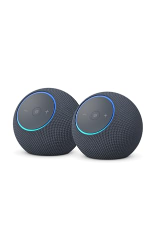 Amazon Echo Dot Max (ultimo modello) - Altoparlante Alexa con audio avvolgente, Hub Casa Intelligente integrato, Grafite, con Accesso Anticipato ad Alexa+ (Confezione da 2)