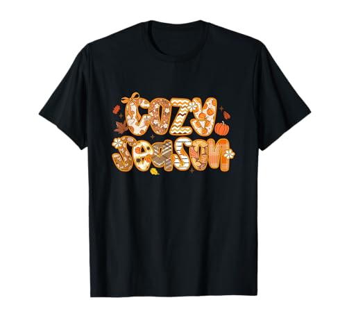 Cozy Season Fall Vibes Autumn Design pour Homme et Femme Rustique T-Shirt