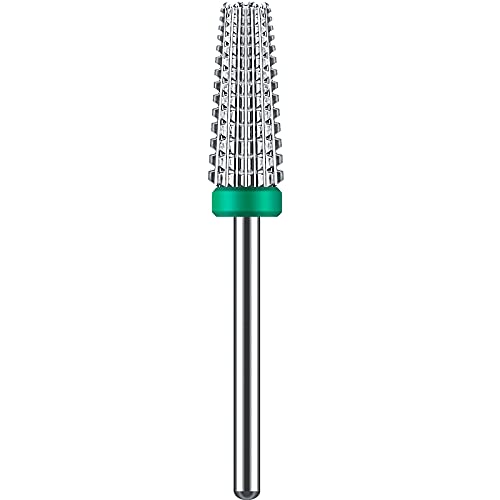 MelodySusie Professional Nail Drill Bit, Tungsten Carbide, Acrylic Nail Gel Fast Remove, Use for both Left and Right Handed Nail techs(Straight Coarse)