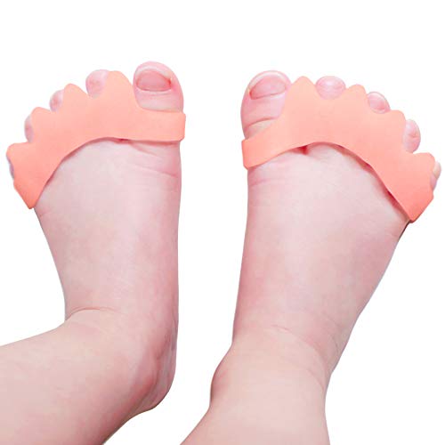 Image of Version Of Children'S Gel Toe Separator And Bunion Separator For Separating And Correcting Overlapping Toes (Children, Beige, 2 Pcs)