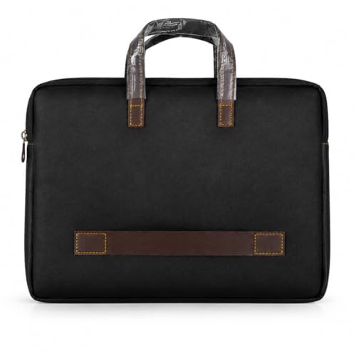 Image of Royal Vegan Leather Laptop Bag for Unisex | Expandable Office Briefcase Fits up to 16-Inch Laptop | Multi-Compartment Organizer | Professional Office, Travel & Daily Use